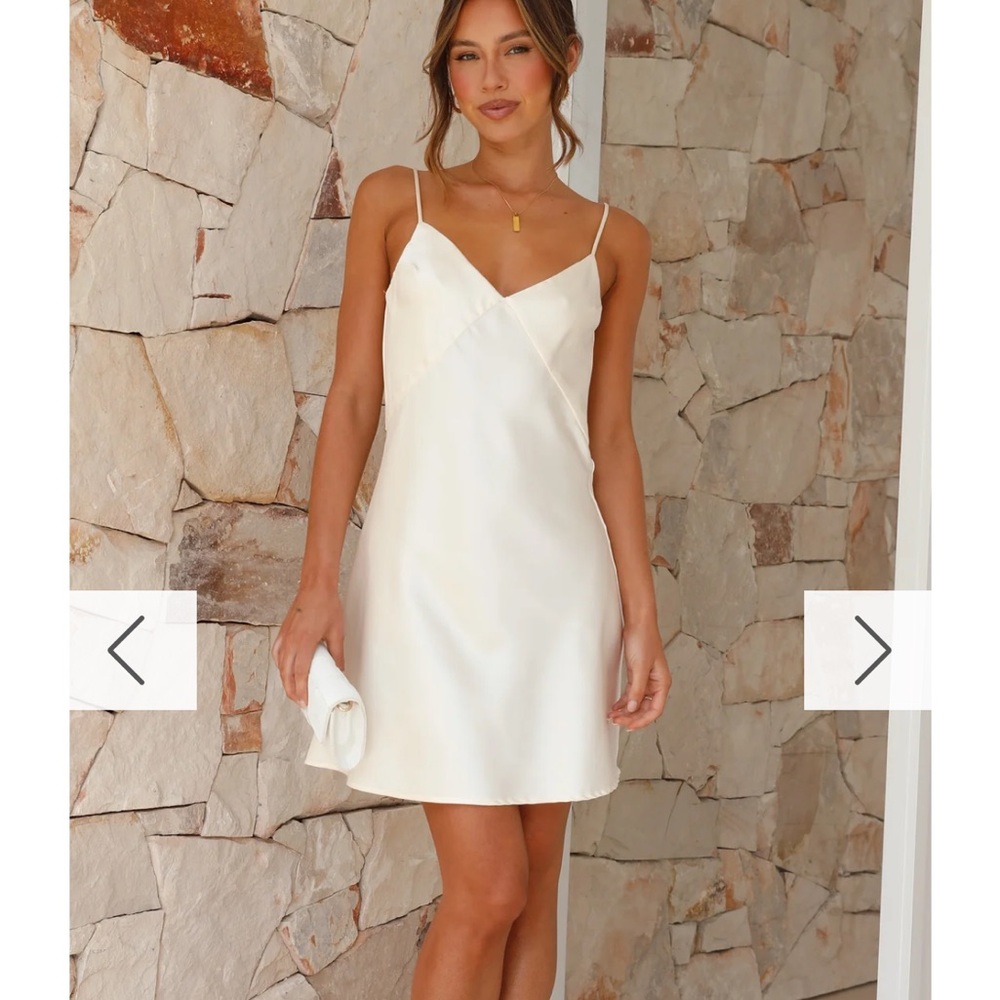 Elegant Cream Slip Dress